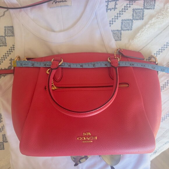 Coach Mini Bennett Satchel Hot Pink Leather Bag Crossbody Tote Gold Hardware - Picture 6 of 8